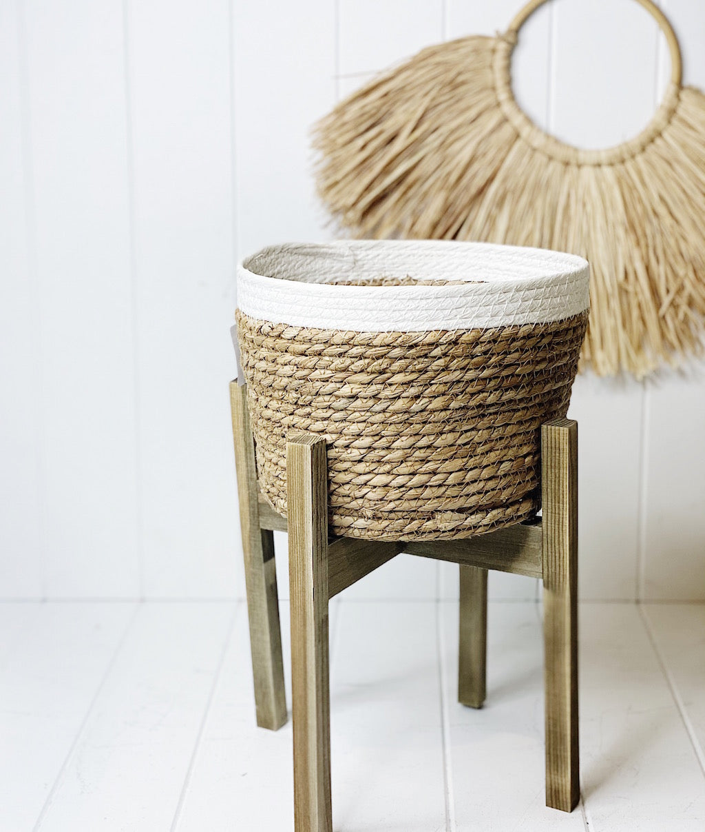 Create a relaxed and inviting feel to your home with our gorgeous Nirvana Planters. Made from natural fibres, with a woven rope design, and a white on natural finish | Bliss Gifts &amp; Homewares | Unit 8, 259 Princes Hwy Ulladulla | South Coast NSW | Online Retail Gift &amp; Homeware Shopping | 0427795959, 44541523