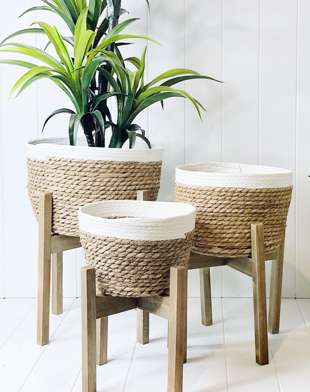 Create a relaxed and inviting feel to your home with our gorgeous Nirvana Planters. Made from natural fibres, with a woven rope design, and a white on natural finish | Bliss Gifts & Homewares | Unit 8, 259 Princes Hwy Ulladulla | South Coast NSW | Online Retail Gift & Homeware Shopping | 0427795959, 44541523