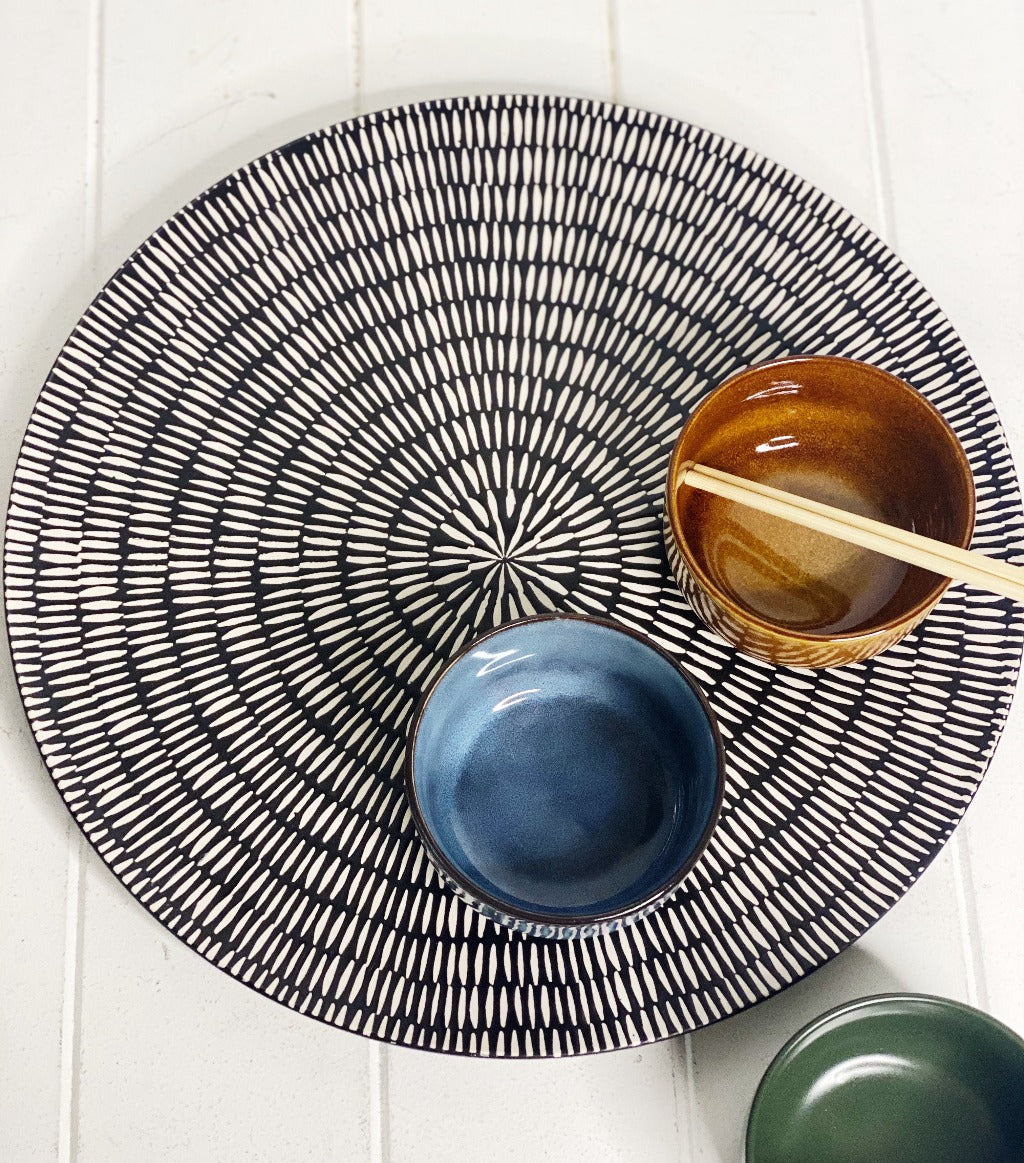 OSAKA round platter by Salt&amp;Pepper. 35cm in size, these serving platters bring the earth, sea and sky to your hosting style, exuding a timeless look for everyday dining or special occasions. Microwave and dishwasher safe.| Bliss Gifts &amp; Homewares | Unit 8, 259 Princes Hwy Ulladulla | South Coast NSW | Online Retail Gift &amp; Homeware Shopping | 0427795959, 44541523