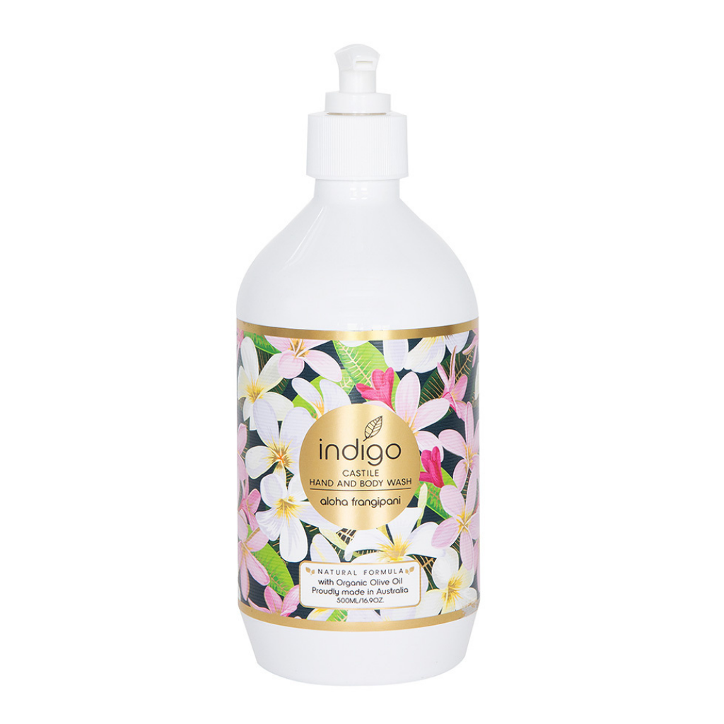 Our beautifully presented Organic Olive Oil Hand &amp; Body Wash in Aloha Frangipani 500ml is made in Australia with certified organic olive oil. Olive oil is rich in antioxidants &amp; vitamins A, E, K &amp; F.| Bliss Gifts &amp; Homewares | Unit 8, 259 Princes Hwy Ulladulla | South Coast NSW | Online Retail Gift &amp; Homeware Shopping | 0427795959, 44541523