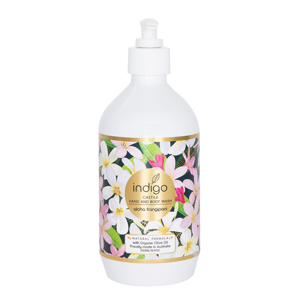 Our beautifully presented Organic Olive Oil Hand & Body Wash in Aloha Frangipani 500ml is made in Australia with certified organic olive oil. Olive oil is rich in antioxidants & vitamins A, E, K & F.| Bliss Gifts & Homewares | Unit 8, 259 Princes Hwy Ulladulla | South Coast NSW | Online Retail Gift & Homeware Shopping | 0427795959, 44541523