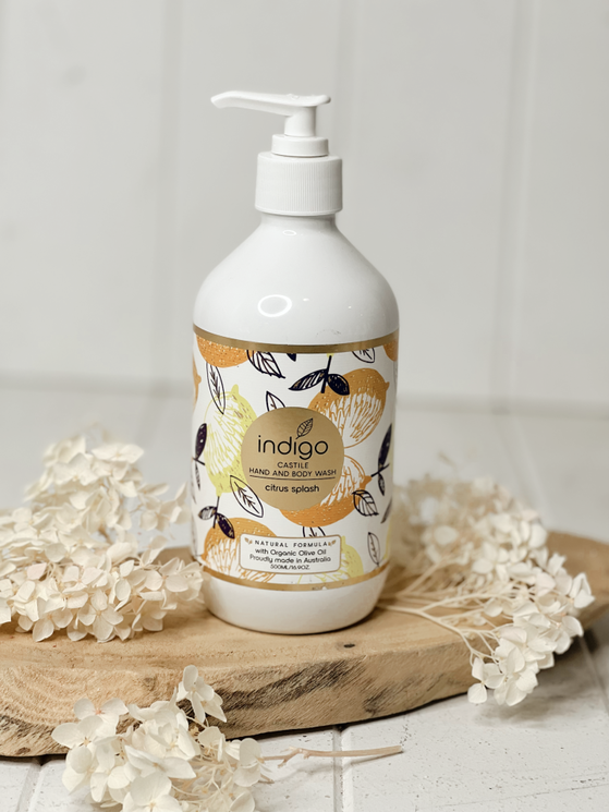Our beautifully presented Organic Olive Oil Hand & Body Wash in Citrus Splash 500ml is made in Australia with certified organic olive oil. Olive oil is rich in antioxidants & vitamins A, E, K & F.| Bliss Gifts & Homewares | Unit 8, 259 Princes Hwy Ulladulla | South Coast NSW | Online Retail Gift & Homeware Shopping | 0427795959, 44541523