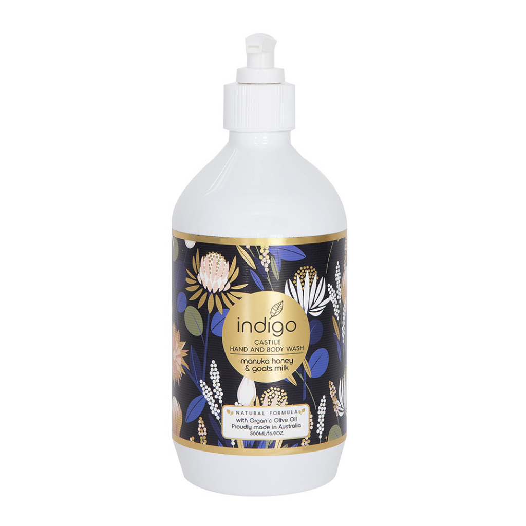 Our beautifully presented Organic Olive Oil Hand & Body Wash in Manuka Honey & Goats Milk 500ml is made in Australia with certified organic olive oil. Olive oil is rich in antioxidants & vitamins A, E, K & F.| Bliss Gifts & Homewares | Unit 8, 259 Princes Hwy Ulladulla | South Coast NSW | Online Retail Gift & Homeware Shopping | 0427795959, 44541523