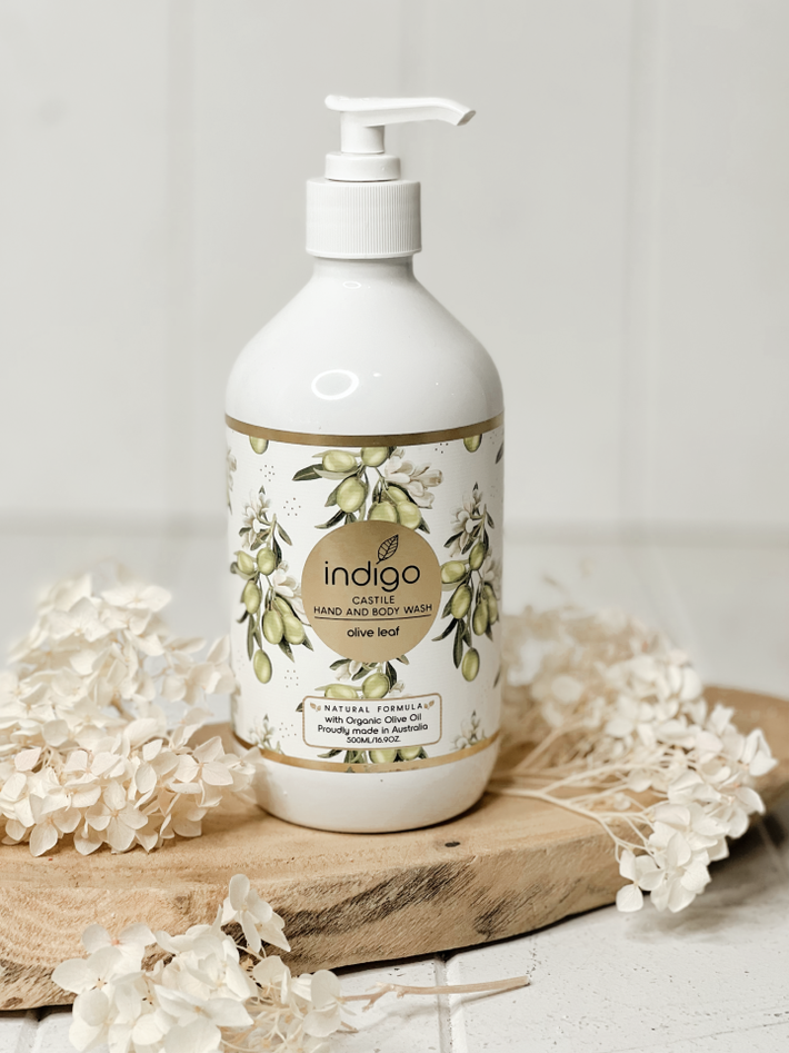 Our beautifully presented Organic Olive Oil Hand & Body Wash in Olive Leaf 500ml is made in Australia with certified organic olive oil. Olive oil is rich in antioxidants & vitamins A, E, K & F.| Bliss Gifts & Homewares | Unit 8, 259 Princes Hwy Ulladulla | South Coast NSW | Online Retail Gift & Homeware Shopping | 0427795959, 44541523