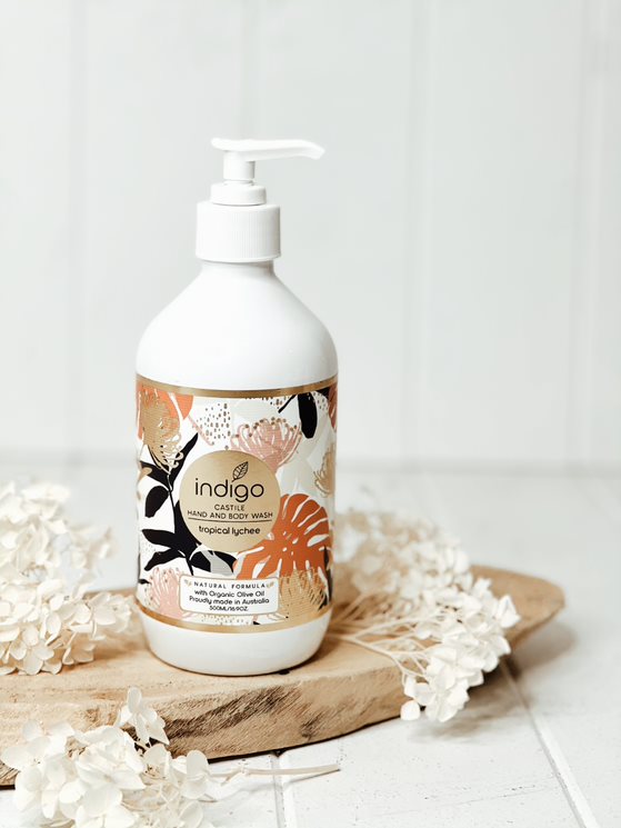 Our beautifully presented Organic Olive Oil Hand &amp; Body Wash in Tropical Lychee 500ml is made in Australia with certified organic olive oil. Olive oil is rich in antioxidants &amp; vitamins A, E, K &amp; F.| Bliss Gifts &amp; Homewares | Unit 8, 259 Princes Hwy Ulladulla | South Coast NSW | Online Retail Gift &amp; Homeware Shopping | 0427795959, 44541523