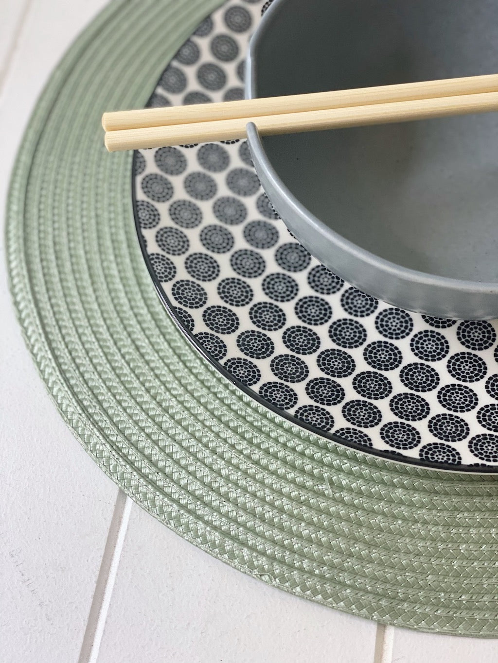 Bring a touch of colour and style to your table setting with salt&amp;pepper&#39;s Paige Placemat in Sage, a part of salt&amp;pepper&#39;s Dine collection. Made from a woven polypropylene, durable and stain resistant. 38cm.| Bliss Gifts &amp; Homewares | Unit 8, 259 Princes Hwy Ulladulla | South Coast NSW | Online Retail Gift &amp; Homeware Shopping | 0427795959, 44541523