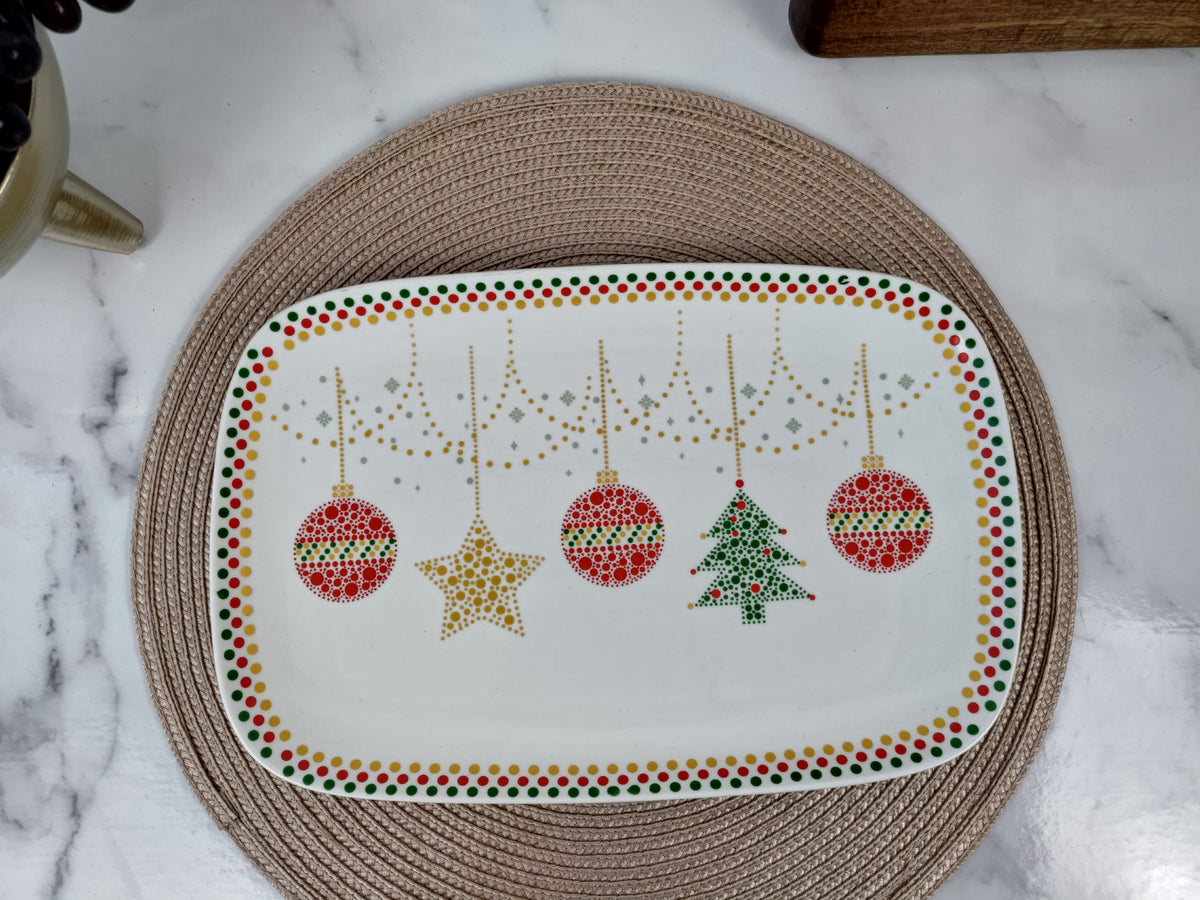Christmas Rectangular Platter - 35.5 cm