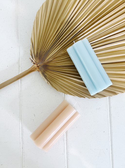 Our new and fun Pastel Flower Pillar Candles are perfect for any home interiors bringing texture and colour to your space. The fun aesthetic shape makes it the perfect add on gift for your loved ones or spoil yourself! 2 colours available.| Bliss Gifts &amp; Homewares | Unit 8, 259 Princes Hwy Ulladulla | South Coast NSW | Online Retail Gift &amp; Homeware Shopping | 0427795959, 44541523