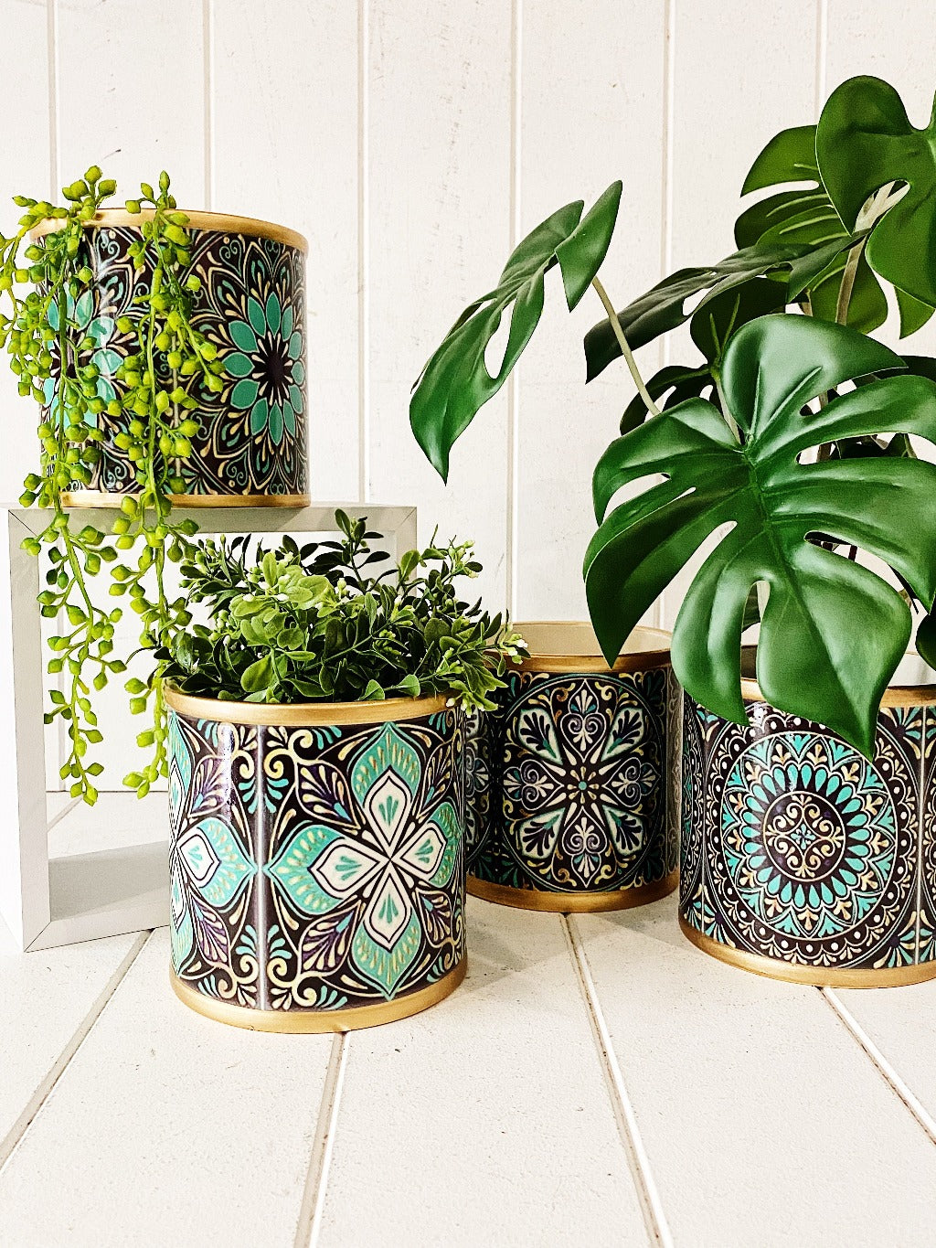 Create an exotic feel with our beautiful Persian Round Pot - Large. With gorgeous blue designs it is sure to add some exotic charm to any space. The colour will enhance your favourite plant or succulent. Perfect for indoor and outdoor use. Available in 4 designs.| Bliss Gifts &amp; Homewares | Unit 8, 259 Princes Hwy Ulladulla | South Coast NSW | Online Retail Gift &amp; Homeware Shopping | 0427795959, 44541523