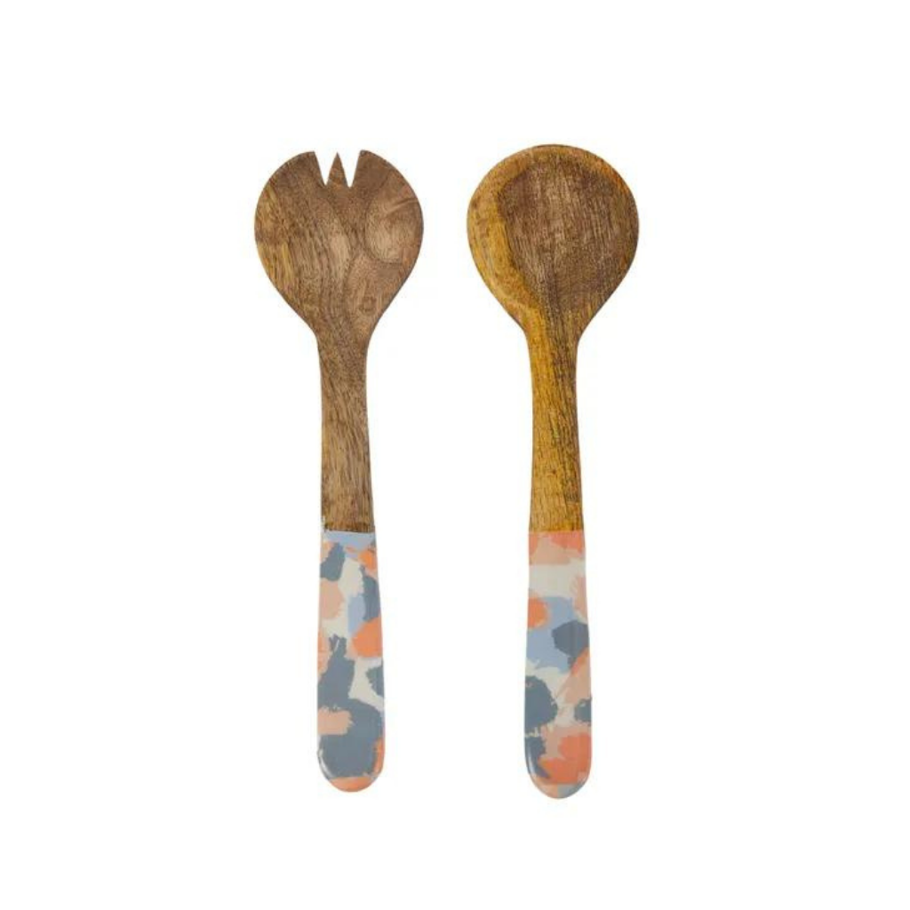 Complete your summer lunch or dinner table spread with a leafy salad easily served with our long handled Phoebe Wooden Salad Server Set. This set includes one serving spoon and one serving fork. Approx 27cm x 8cm.| Bliss Gifts &amp; Homewares | Unit 8, 259 Princes Hwy Ulladulla | South Coast NSW | Online Retail Gift &amp; Homeware Shopping | 0427795959, 44541523