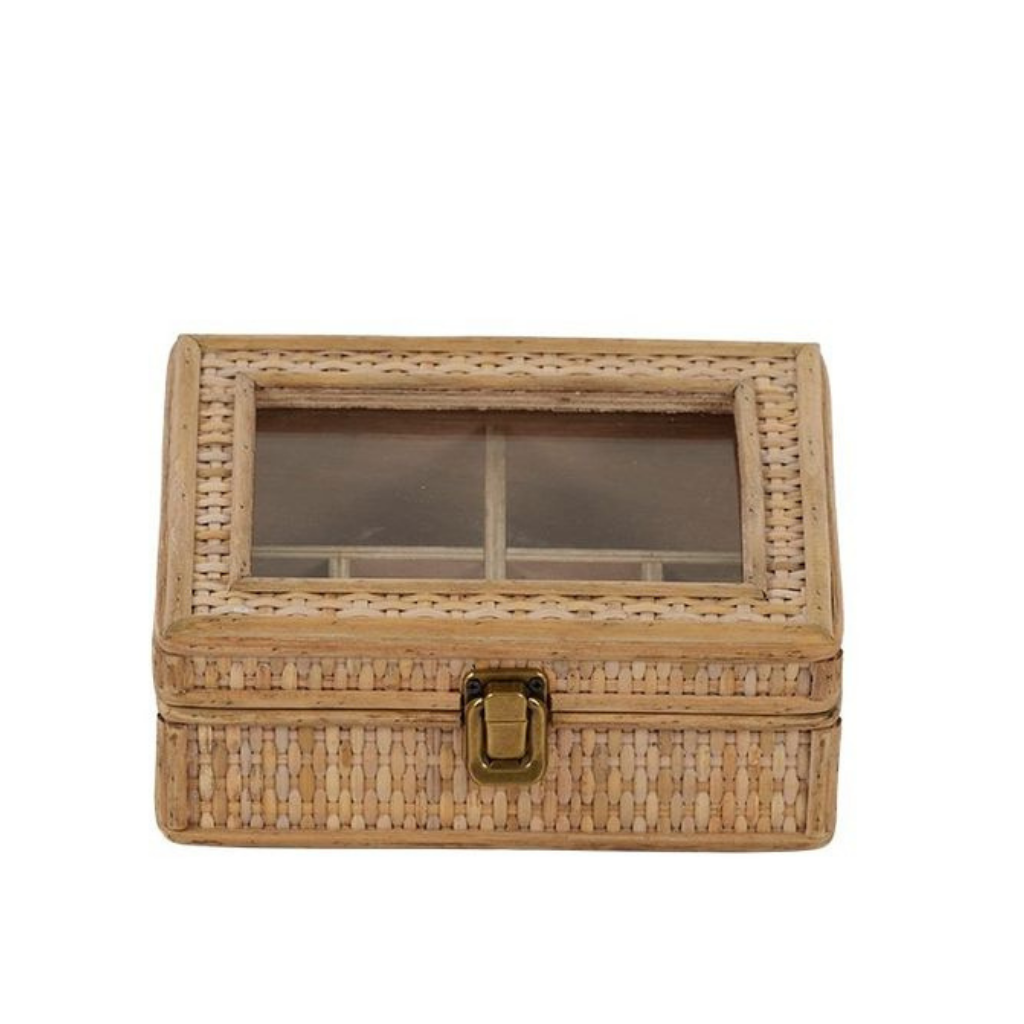 Our Rattan Weave Jewellery Box in small is a gorgeous piece to have set on your beauty desk or basin. The natural woven rattan detailing with a metal lock bring this jewellery box together. 20x15x8cm.| Bliss Gifts & Homewares | Unit 8, 259 Princes Hwy Ulladulla | South Coast NSW | Online Retail Gift & Homeware Shopping | 0427795959, 44541523