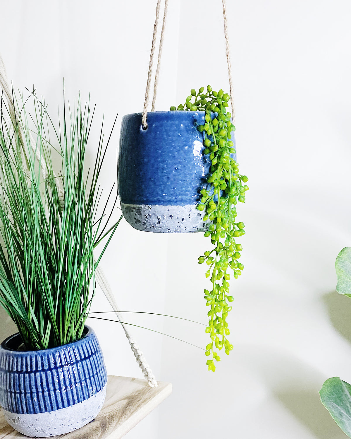 Ceramic Hanging Pot | Riviera Style | Indoor Plant Holder
