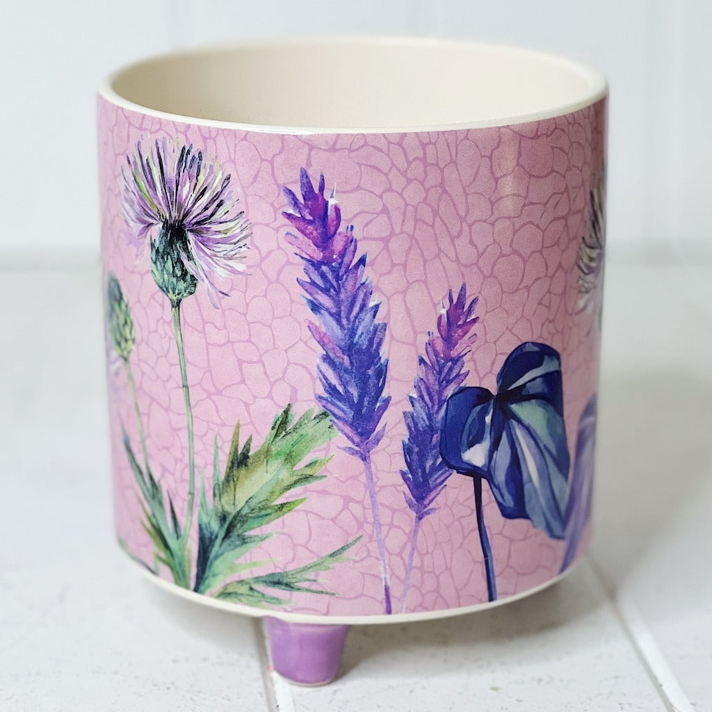 Ceramic Plant Pot with Legs | Ornamental Planter 