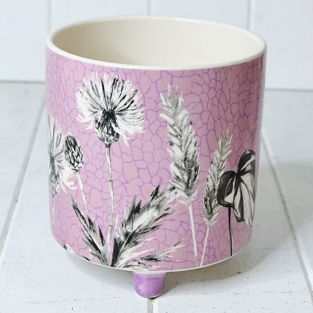 Raised Ceramic Flower Pot | Sasha Floral 