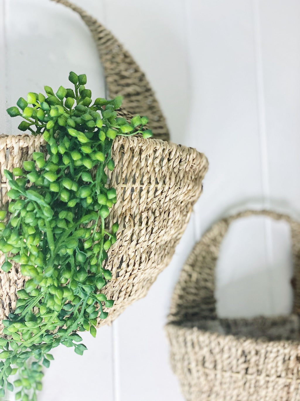 Create a statement in your home with our Straw Wall Hanging Basket Planters. Perfect for creating vertical gardens indoors or outdoors. Perfect for water-wise gardening, herbs or a catchall for your garden tools with a plastic inner so there is no water spillage.| Bliss Gifts & Homewares | Unit 8, 259 Princes Hwy Ulladulla | South Coast NSW | Online Retail Gift & Homeware Shopping | 0427795959, 44541523