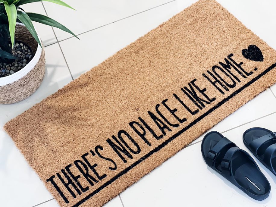 Our new There's No Place Like Home Door Mat - Wide is perfect for large doorways and to create a welcome feel to your home before your guests even step foot inside. Made from Natural coir fibres. PVC backing. Extra wide design - 90x45x1.5cm.| Bliss Gifts & Homewares | Unit 8, 259 Princes Hwy Ulladulla | South Coast NSW | Online Retail Gift & Homeware Shopping | 0427795959, 44541523