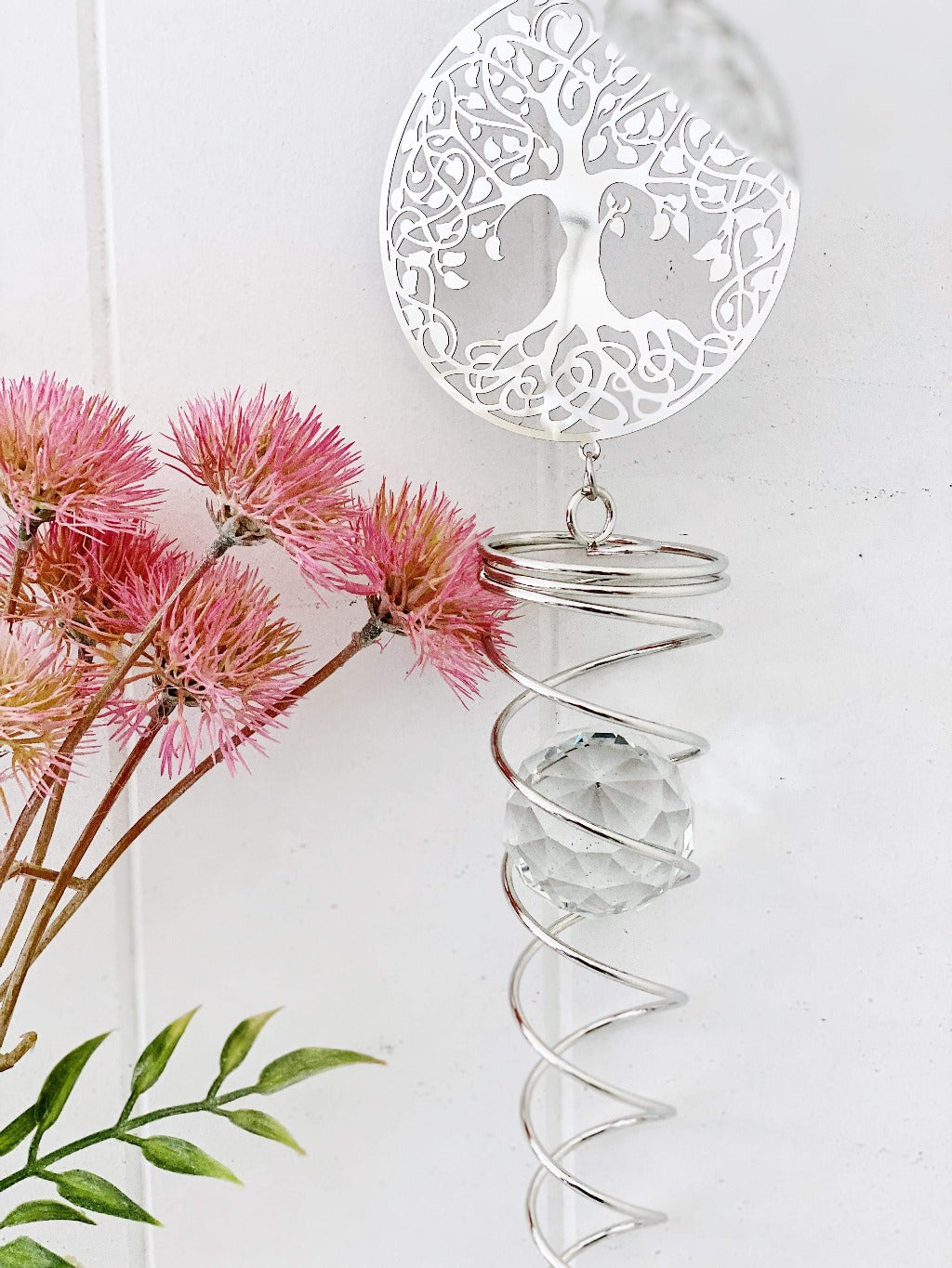 Our Tree Of Life Vortex Spiral Spinner is so delicately impressive and would fit into any home style, inside or outside. It creates the vortex illusion by spinning with an intricately detailed Tree of Life symbol hanging above. 37cm.| Bliss Gifts &amp; Homewares | Unit 8, 259 Princes Hwy Ulladulla | South Coast NSW | Online Retail Gift &amp; Homeware Shopping | 0427795959, 44541523