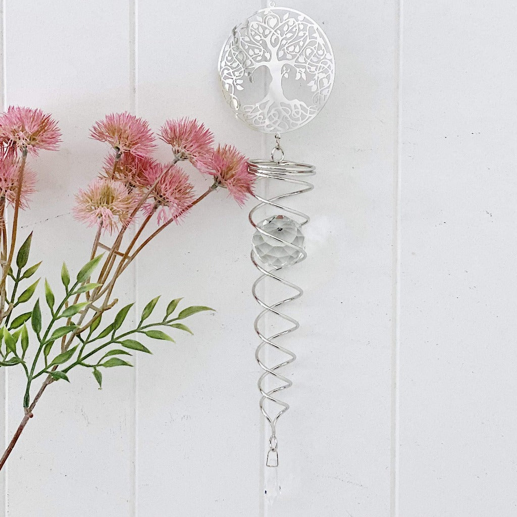 Our Tree Of Life Vortex Spiral Spinner is so delicately impressive and would fit into any home style, inside or outside. It creates the vortex illusion by spinning with an intricately detailed Tree of Life symbol hanging above. 37cm.| Bliss Gifts & Homewares | Unit 8, 259 Princes Hwy Ulladulla | South Coast NSW | Online Retail Gift & Homeware Shopping | 0427795959, 44541523