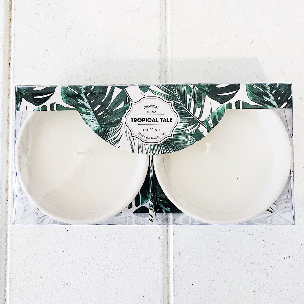 Our gorgeous new Tropical Scented Candle Twin Sets are the perfect little space filler or gift for someone you love! The beautiful tropical scents make it intriguing and a nice little gift for a friend, family member or colleague!| Bliss Gifts &amp; Homewares | Unit 8, 259 Princes Hwy Ulladulla | South Coast NSW | Online Retail Gift &amp; Homeware Shopping | 0427795959, 44541523