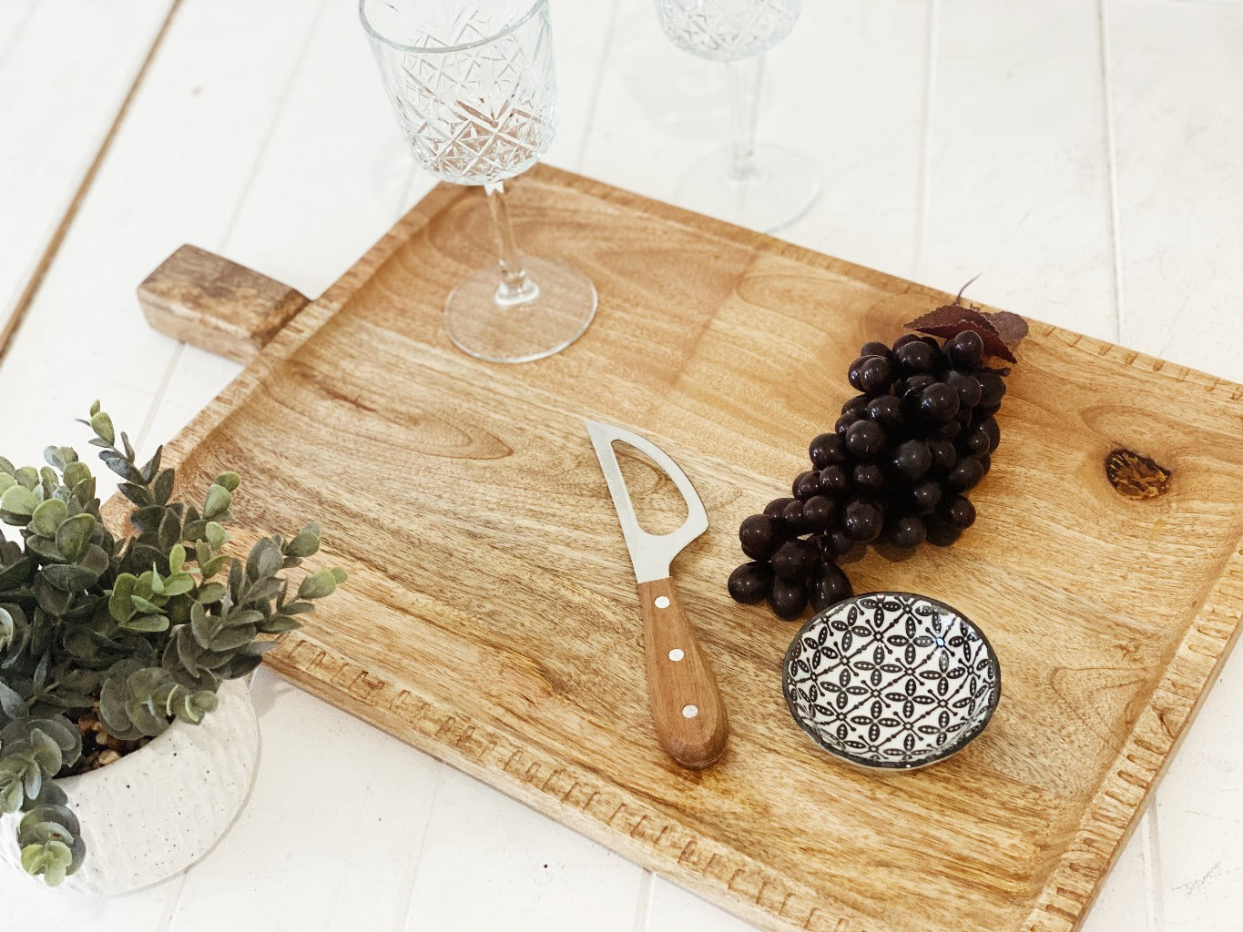 Salt&Pepper’s VAULT Paddle Rectangle - 60x35 - Handcrafted from mango wood with a lovely engraved edging detail and side handles - Shop online. AfterPay available. Australia wide Shipping | Bliss Gifts & Homewares - Unit 8, 259 Princes Hwy Ulladulla - 44541523