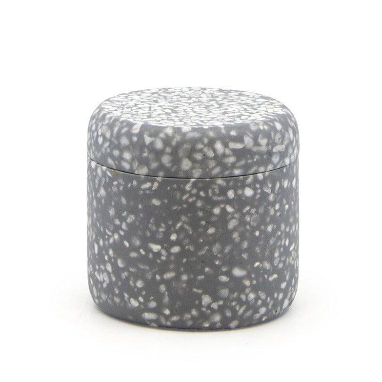 Venice Grey Terrazzo Canister - Salt&amp;Pepper - Made from durable resin in a delightfully sleek shape - features a matte finish with an on-trend terrazzo inlay |Bliss Gifts &amp; Homewares - Unit 8, 259 Princes Hwy Ulladulla - Shop Online &amp; In store - 0427795959, 44541523 - Australia wide shipping 