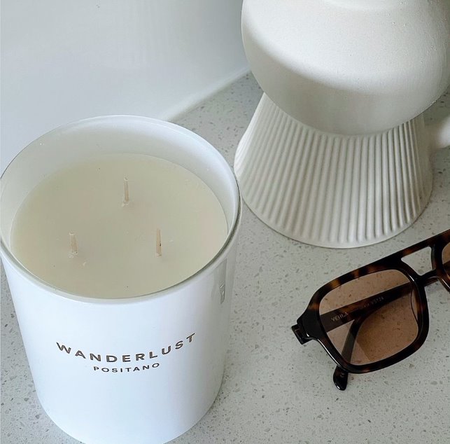 This colourfully packaged POSITANO soy candle filled with a breathtaking blend of lemon, rosemary and tonka bean. Enjoying a non-toxic and cotton-wicked burn-time of 30 hours.| Bliss Gifts &amp; Homewares | Unit 8, 259 Princes Hwy Ulladulla | South Coast NSW | Online Retail Gift &amp; Homeware Shopping | 0427795959, 44541523