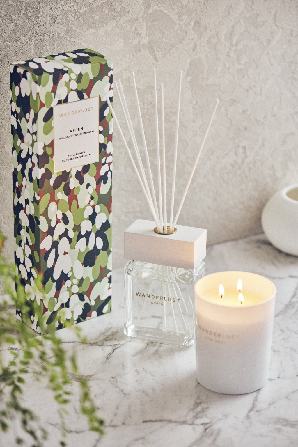 This 300ml ASPEN diffuser from salt&amp;pepper&#39;s WANDERLUST collection. Stylishly packaged, this diffuser and cotton stick set is filled with an energetic blend of bergamot, tonka bean and cedar-nestling you in amongst the peaks of Aspen&#39;s spectacular mountains.| Bliss Gifts &amp; Homewares | Unit 8, 259 Princes Hwy Ulladulla | South Coast NSW | Online Retail Gift &amp; Homeware Shopping | 0427795959, 44541523