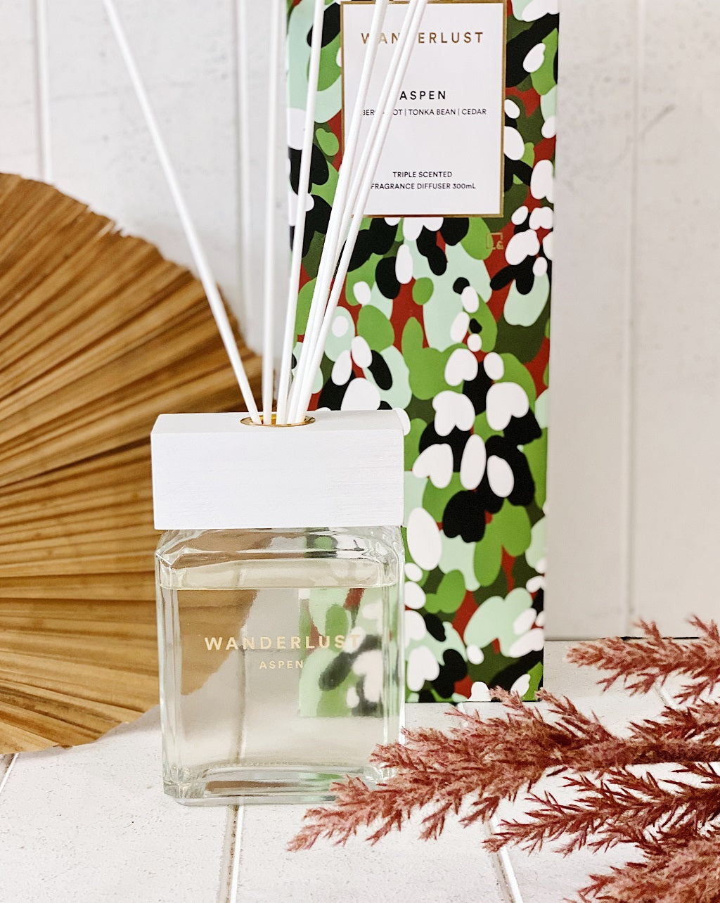 This 300ml ASPEN diffuser from salt&amp;pepper&#39;s WANDERLUST collection. Stylishly packaged, this diffuser and cotton stick set is filled with an energetic blend of bergamot, tonka bean and cedar-nestling you in amongst the peaks of Aspen&#39;s spectacular mountains.| Bliss Gifts &amp; Homewares | Unit 8, 259 Princes Hwy Ulladulla | South Coast NSW | Online Retail Gift &amp; Homeware Shopping | 0427795959, 44541523