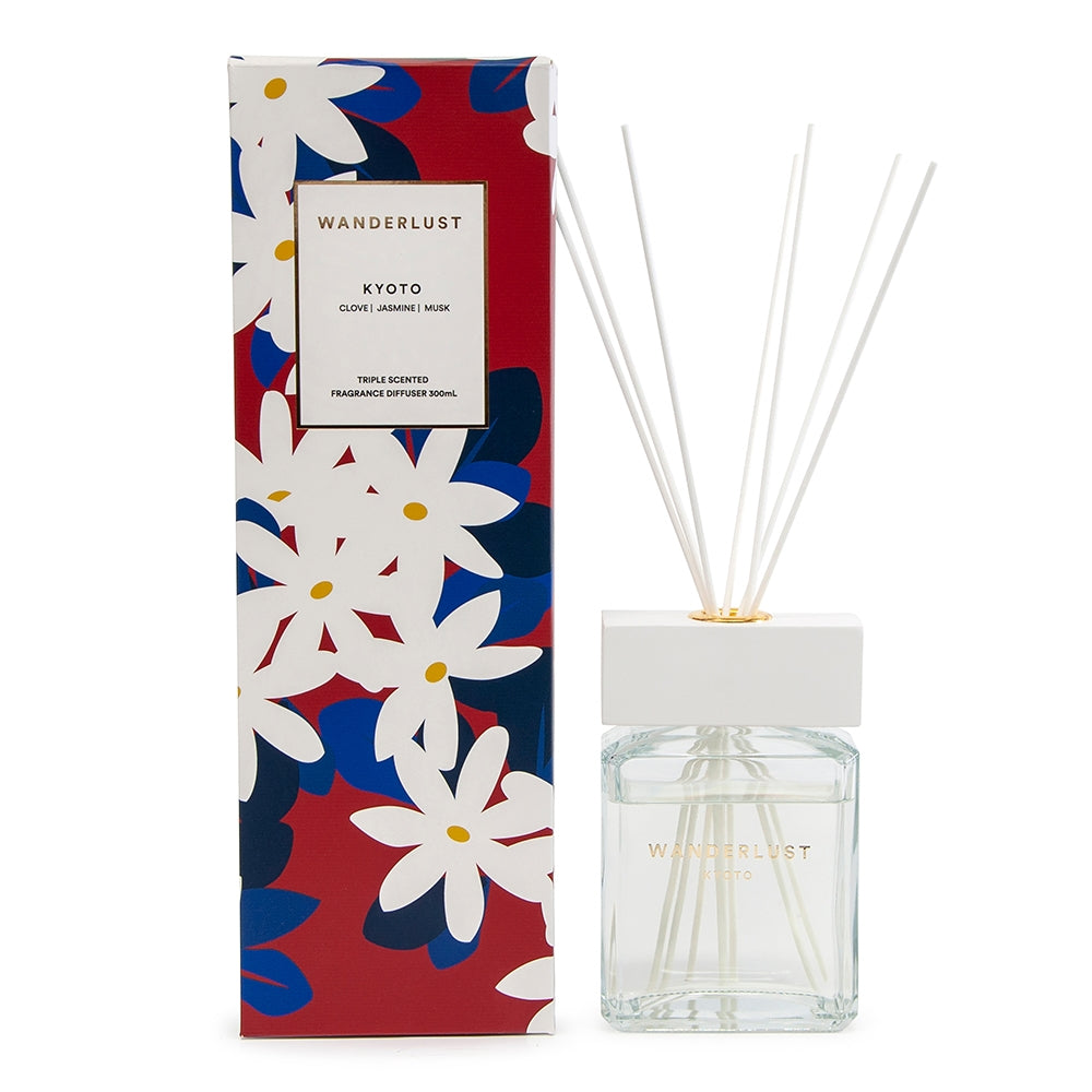 From Salt&Pepper's WANDERLUST collection is this colourfully packaged 300ml KYOTO diffuser and cotton stick set filled with an exotic blend of clove, jasmine and musk. Enjoying a lifespan of 14 weeks.| Bliss Gifts & Homewares | Unit 8, 259 Princes Hwy Ulladulla | South Coast NSW | Online Retail Gift & Homeware Shopping | 0427795959, 44541523