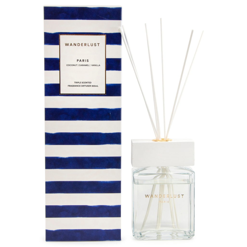 From Salt&Pepper''s WANDERLUST collection is this colourfully packaged 300ml PARIS diffuser and cotton stick set filled with a delightfully sweet and whimsical blend of coconut, caramel and vanilla. European-sourced essential oils. Shop online or instore. AfterPay available. Australia wide Shipping. | Bliss Gifts & Homewares | Unit 8, 259 Princes Hwy Ulladulla | South Coast NSW | 0427795959, 44541523