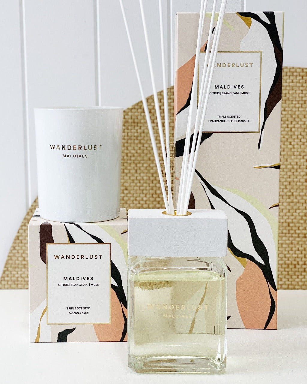 From salt&amp;pepper&#39;s Wanderlust collection is this 300ml &#39;Maldives&#39; diffuser filled with a dashing blend of citrus, frangipani and musk. Enjoying a lifespan of up to 14 weeks, this aroma derives from natural, European-sourced essential oils.| Bliss Gifts &amp; Homewares | Unit 8, 259 Princes Hwy Ulladulla | South Coast NSW | Online Retail Gift &amp; Homeware Shopping | 0427795959, 44541523