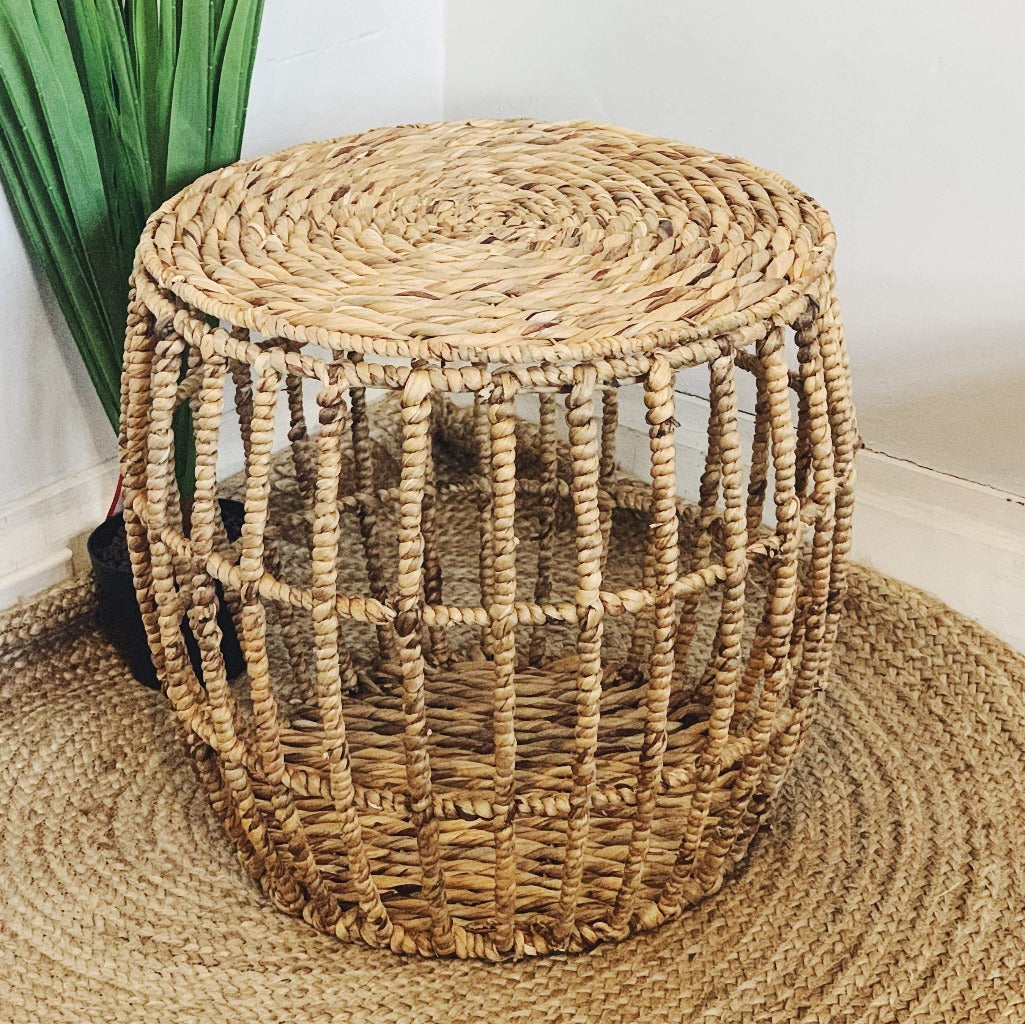 Complete your boho or costal decor with our beautiful Water Hyacinth Storage Tables which are perfect for adding a natural touch into your home or office. These natural hand woven storage tables are a practical piece available in three sizes.| Bliss Gifts &amp; Homewares | Unit 8, 259 Princes Hwy Ulladulla | South Coast NSW | Online Retail Gift &amp; Homeware Shopping | 0427795959, 44541523