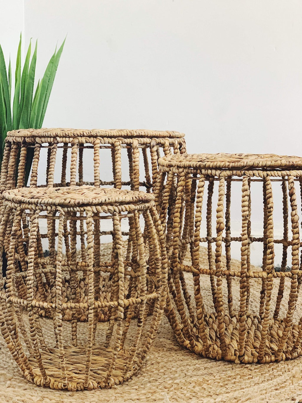 Complete your boho or costal decor with our beautiful Water Hyacinth Storage Tables which are perfect for adding a natural touch into your home or office. These natural hand woven storage tables are a practical piece available in three sizes.| Bliss Gifts &amp; Homewares | Unit 8, 259 Princes Hwy Ulladulla | South Coast NSW | Online Retail Gift &amp; Homeware Shopping | 0427795959, 44541523
