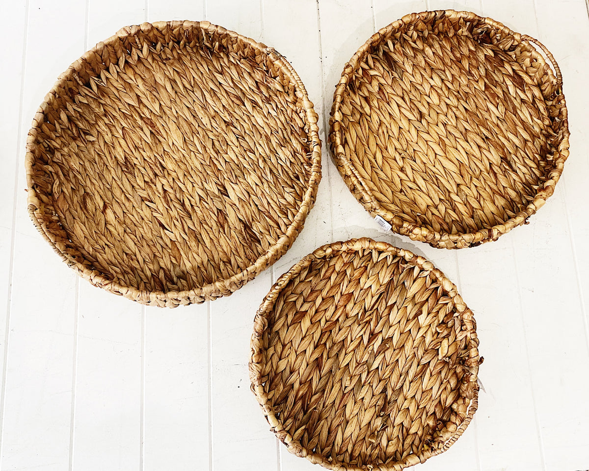 Water Hyacinth Trays with Handles