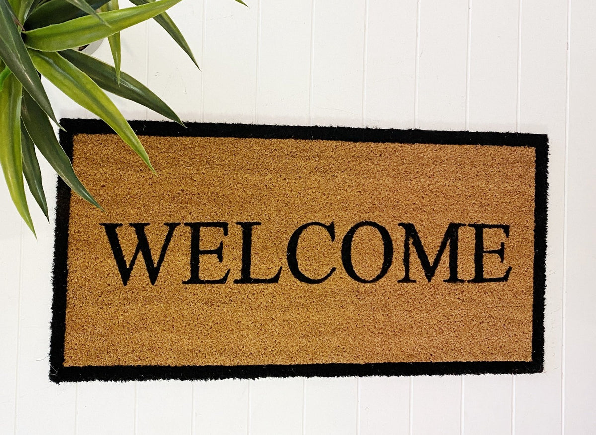 Style your front entrance, the first impression of your home, with our range of affordable door mats. Greet guests and draw their glances down below their feet with this decorative Welcome Door Mat - Wide. 45x90x1cm.| Bliss Gifts &amp; Homewares | Unit 8, 259 Princes Hwy Ulladulla | South Coast NSW | Online Retail Gift &amp; Homeware Shopping | 0427795959, 44541523