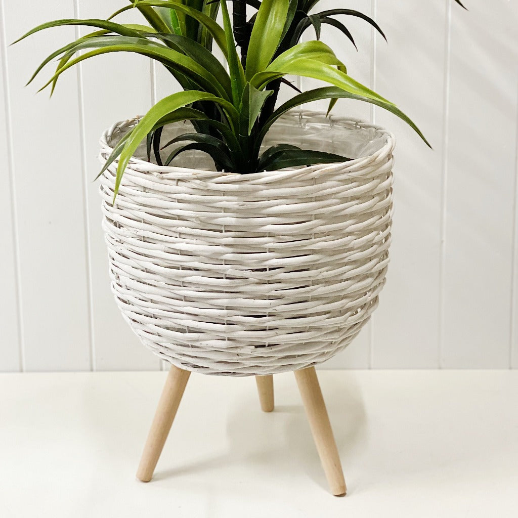 Elevate the look of your plant or floral display with our large White Wicker pot planter. Indoor plants are on trend and our stylish Wicker planters are perfect for showing off your gorgeous greenery.| Bliss Gifts &amp; Homewares | Unit 8, 259 Princes Hwy Ulladulla | South Coast NSW | Online Retail Gift &amp; Homeware Shopping | 0427795959, 44541523
