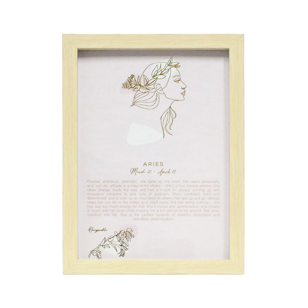 The Mystique Astrological Framed Prints feature whimsical and feminine illustrations combined with a pastel colour palette. The collection features 12x framed prints for each astrological star sign and gold foil detail for an elegant finished look.| Bliss Gifts & Homewares | Unit 8, 259 Princes Hwy Ulladulla | South Coast NSW | Online Retail Gift & Homeware Shopping | 0427795959, 44541523