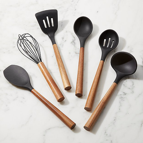 Bialetti St Clare Acacia Handle Silicone Ladle - Kitchen Utensils - black silicone head - heat resistant up to 500degrees - solid acacia handle |Bliss Gifts &amp; Homewares - Unit 8, 259 Princes Hwy Ulladulla - Shop Online &amp; In store - 0427795959, 44541523 - Australia wide shipping 