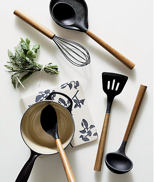 Bialetti St Clare Acacia Handle Silicone Spaghetti Spoon - Kitchen Utensils - black silicone head - heat resistant up to 500degrees - solid acacia handle |Bliss Gifts & Homewares - Unit 8, 259 Princes Hwy Ulladulla - Shop Online & In store - 0427795959, 44541523 - Australia wide shipping