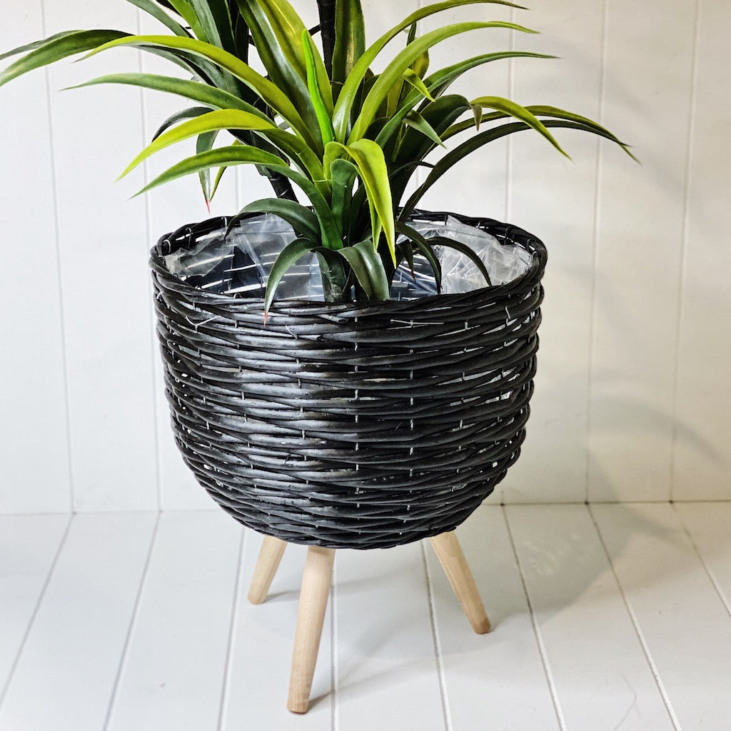 Elevate the look of your plant or floral display with our Black Wicker Pot Holder/planter. Indoor plants are on trend and our stylish Wicker planters are perfect for showing off your gorgeous greenery.| Bliss Gifts & Homewares | Unit 8, 259 Princes Hwy Ulladulla | South Coast NSW | Online Retail Gift & Homeware Shopping | 0427795959, 44541523