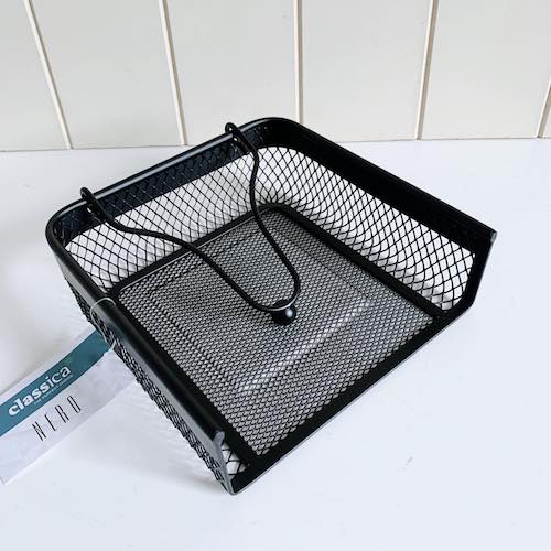 Classica | MESH Napkin Holder | Black | 18.5 x 16 x 7.5cm| Bliss Gifts &amp; Homewares | Unit 8, 259 Princes Hwy Ulladulla | South Coast NSW | Online Retail Gift &amp; Homeware Shopping | 0427795959, 44541523