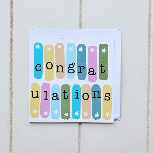 We believe in taking ever opportunity to celebrate and our fun and bright Congratulations Greeting Card will help you do so. With Congratulations written on the inside all you need to do is add a personal message and you can help someone Celebrate any occasion | Bliss Gifts &amp; Homewares | Unit 8, 259 Princes Hwy Ulladulla | South Coast NSW | Online Retail Gift &amp; Homeware Shopping | 0427795959, 44541523