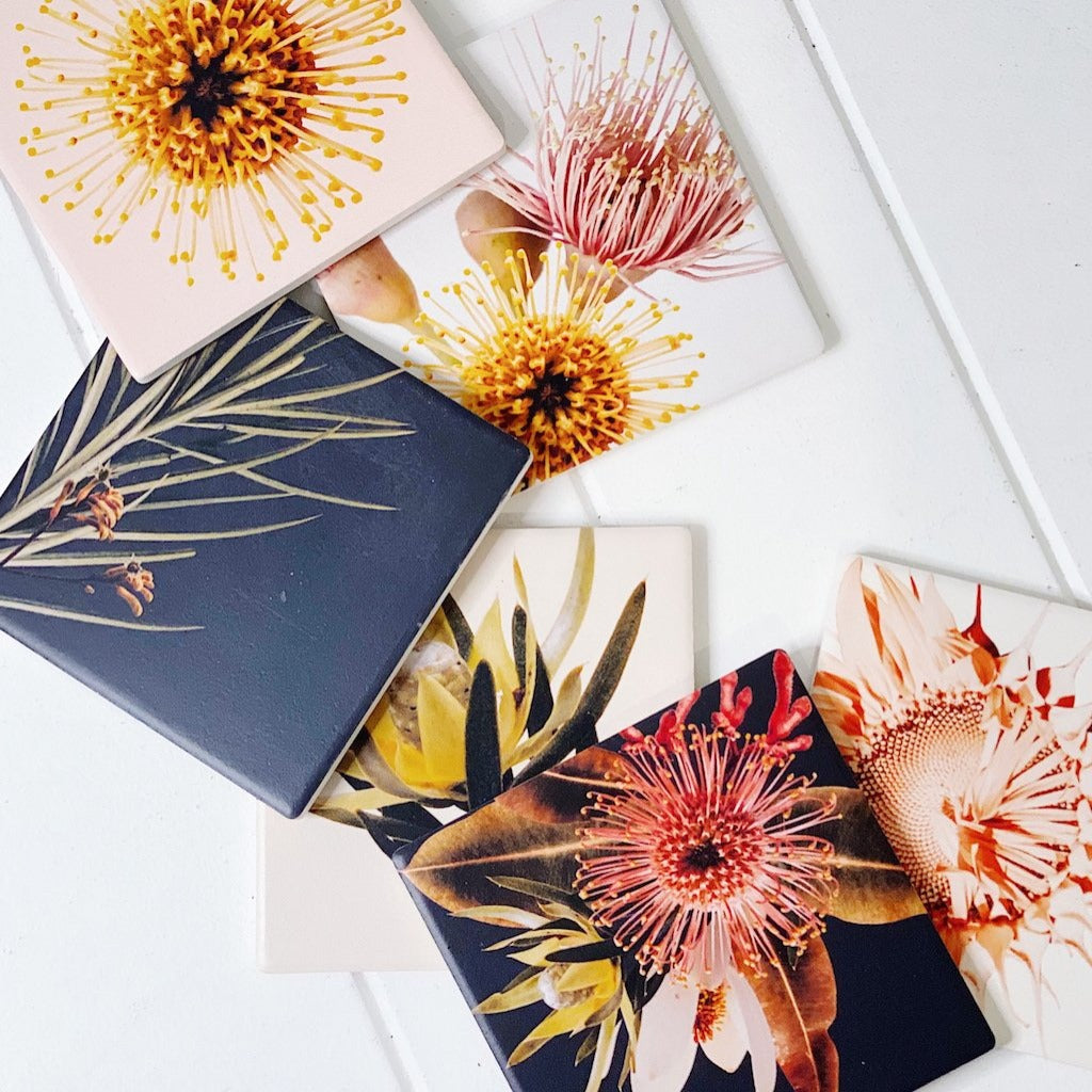 Our Flourish Ceramic Coaster - Sunflower is inspired by the beauty of nature. The Flourish Homewares Range features budding blossoms, wild flowers, and soft, natural textures that tie beautifully into any home.| Bliss Gifts &amp; Homewares | Unit 8, 259 Princes Hwy Ulladulla | South Coast NSW | Online Retail Gift &amp; Homeware Shopping | 0427795959, 44541523