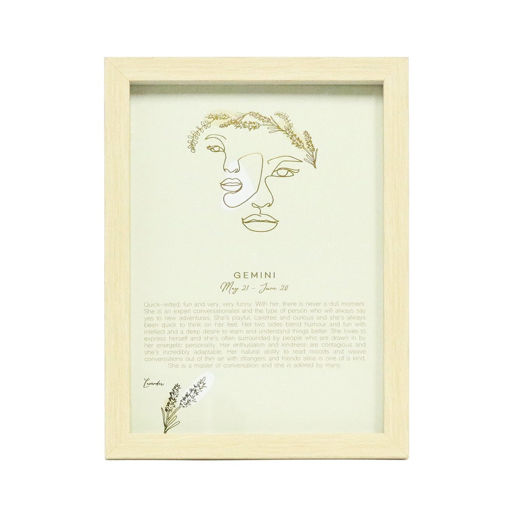 The Mystique Astrological Framed Prints feature whimsical and feminine illustrations combined with a pastel colour palette. The collection features 12x framed prints for each astrological star sign and gold foil detail for an elegant finished look.| Bliss Gifts & Homewares | Unit 8, 259 Princes Hwy Ulladulla | South Coast NSW | Online Retail Gift & Homeware Shopping | 0427795959, 44541523