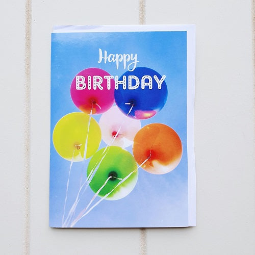 Happy Birthday Colourful Balloons Greeting Card. Say the absolute happiest of birthdays with this tall bright and cheerful card, perhaps even accommodate it with a present from our wide range of kid's  accessories & Fun Stuff! | Bliss Gifts & Homewares | Unit 8, 259 Princes Hwy Ulladulla | South Coast NSW | Online Retail Gift & Homeware Shopping | 0427795959, 44541523