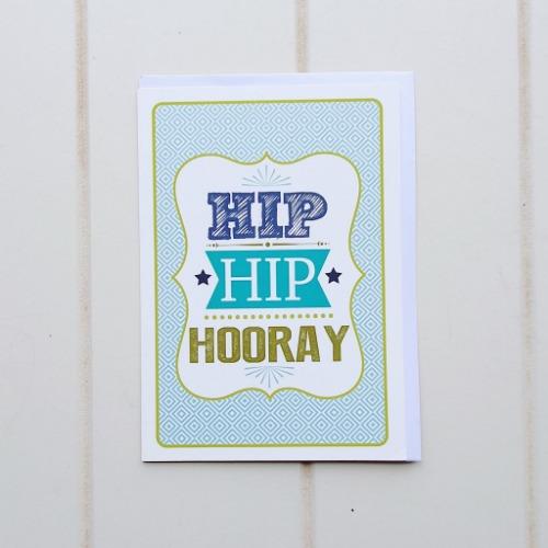 Hip Hip Hooray celebration birthday Card. Celebrate that long-awaited birthday with this great birthday card suitable for any friend or family member. The inside of the card says &quot;Happy Birthday to you!&quot;. | Bliss Gifts &amp; Homewares | Unit 8, 259 Princes Hwy Ulladulla | South Coast NSW | Online Retail Gift &amp; Homeware Shopping | 0427795959, 44541523
