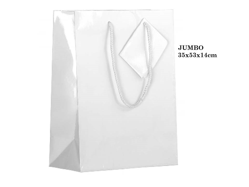 Give your loved ones a gift with our Matte White Gift Bag in Jumbo. Available in multiple sizes to fit your gift perfectly. 35x53x14cm.| Bliss Gifts &amp; Homewares | Unit 8, 259 Princes Hwy Ulladulla | South Coast NSW | Online Retail Gift &amp; Homeware Shopping | 0427795959, 44541523