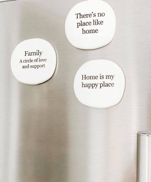 Make the journey of life even sweeter with our &quot;Family&quot; stamped ceramic magnet from the Life Magnet range. 5x5x0.5cm. Uniquely shaped. Unglazed verse. Shop online or instore. AfterPay available. Australia wide Shipping. | Bliss Gifts &amp; Homewares | Unit 8, 259 Princes Hwy Ulladulla | South Coast NSW | 0427795959, 44541523 