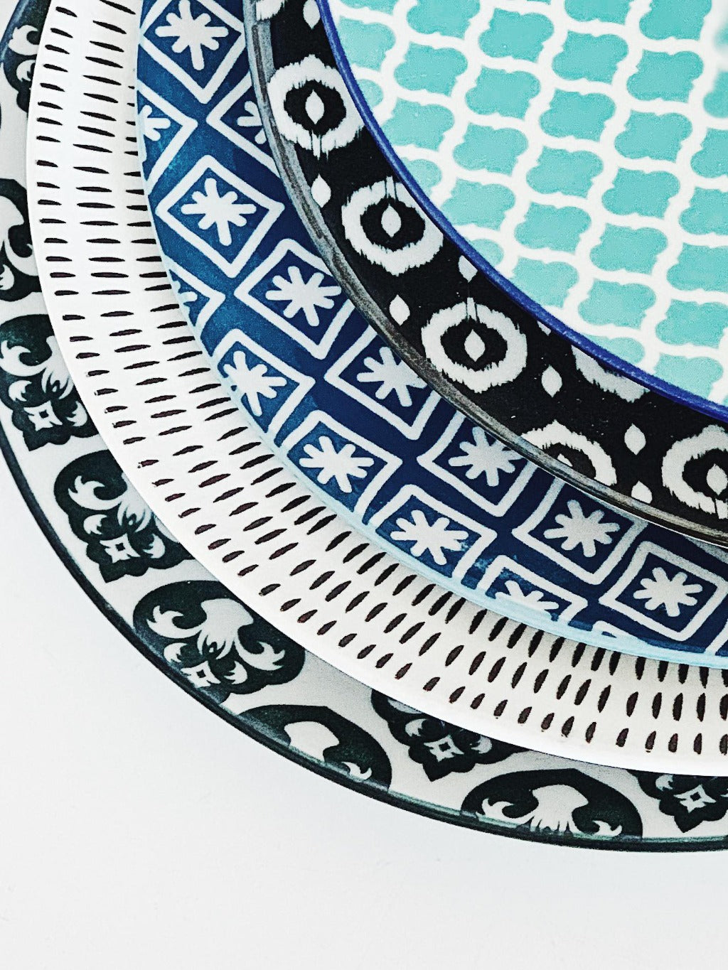 Moroccan Style Dinner Plate Large – perfect for serving dinner or large meals - Moroccan Style Dinnerware - Mix &amp; Match - 27cmW x 2cmH - wide range of colours and patterns - Commercial Grade quality - Patterns Picked at random |Bliss Gifts &amp; Homewares - Unit 8, 259 Princes Hwy Ulladulla - Shop Online - 0427795959, 44541523 - Australia wide shipping – AfterPay Available 
