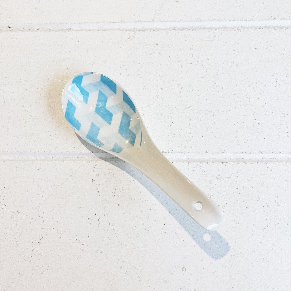 Moroccan Style Ceramic Spoon - Moroccan Style Dinnerware - Mix &amp; Match - 13x4cm - wide range of colours and patterns - mix and match - Commercial Grade quality - Bliss Gifts &amp; Homewares - Unit 8, 259 Princes Hwy Ulladulla - Shop Online - 0427795959, 44541523 - Australia wide shipping